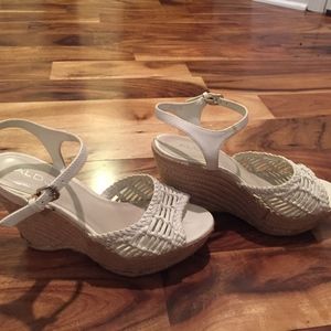 Aldo white wedges